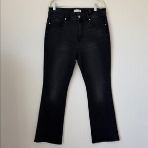 LOFT The Boot Black Flare Jeans Petite 31P High Rise Bootcut Denim